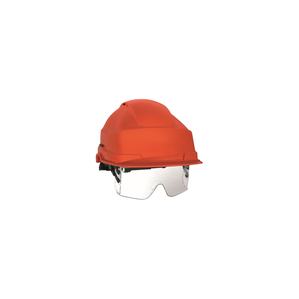 Casque de chantier avec lunettes intégrées