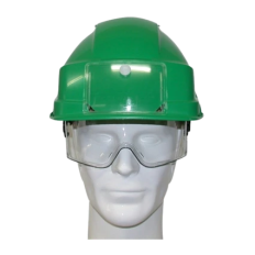 Casque de chantier avec porte-badge