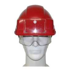 Casque de chantier avec porte-badge