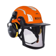 Casque forestier complet avec jugulaire