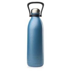 Bouteille isotherme Qwetch Titan Roc Métal Bleu - 1,5 L