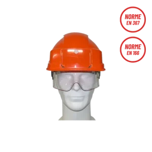 Casque de chantier avec porte-badge