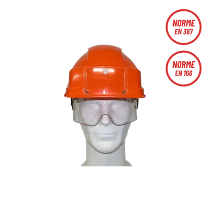 Casque de chantier avec porte-badge